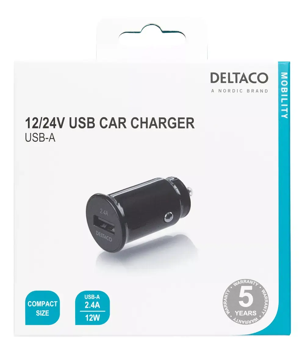 Car Charger Deltaco USB-CAR123 Photo 3