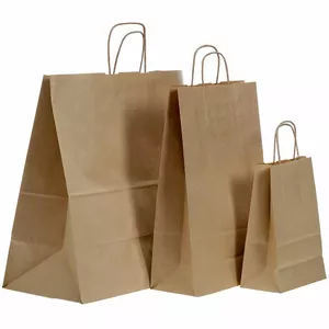 Paper bag PaperSeal 150-03749 with twisted paper handles 180 x 80 x 220 mm brown