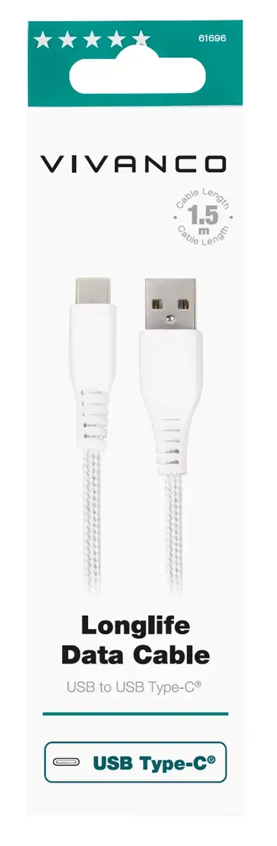 USB Cable Vivanco LongLife 1.5m Photo 3
