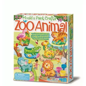Gypsum Casting Set 4m 4753 — Zoo Animal Molds for Making Plaster Figures