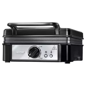Waffle maker MPM MGO-24 — 1400 W, 230 V, 2 rectangular waffles, non-stick, adjustable thermostat, black