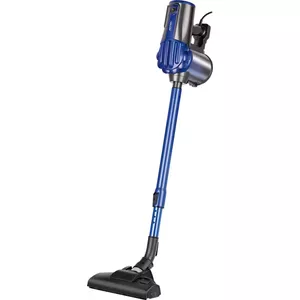 Putekļsūcējs bez maisa MPM MOD-34, 600 W, 0,7 L putekļu tvertne, teleskopiska caurule, 3‑pakāpju filtrācija, 8 m darbības rādiuss, salokāms, zils