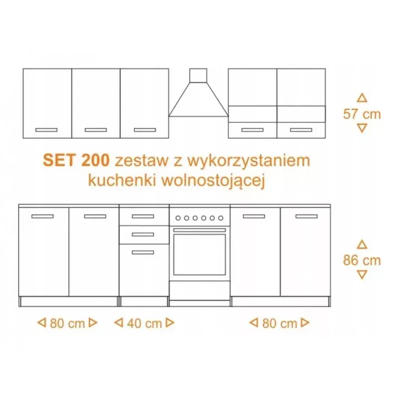 Набор мебели Top e Shop KUCHNIA SET 200 BIEL Photo 4