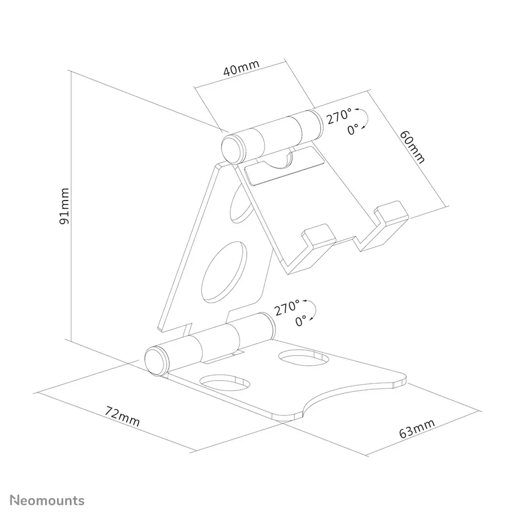 Foldable phone stand Neomounts DS10-150SL1 Photo 18