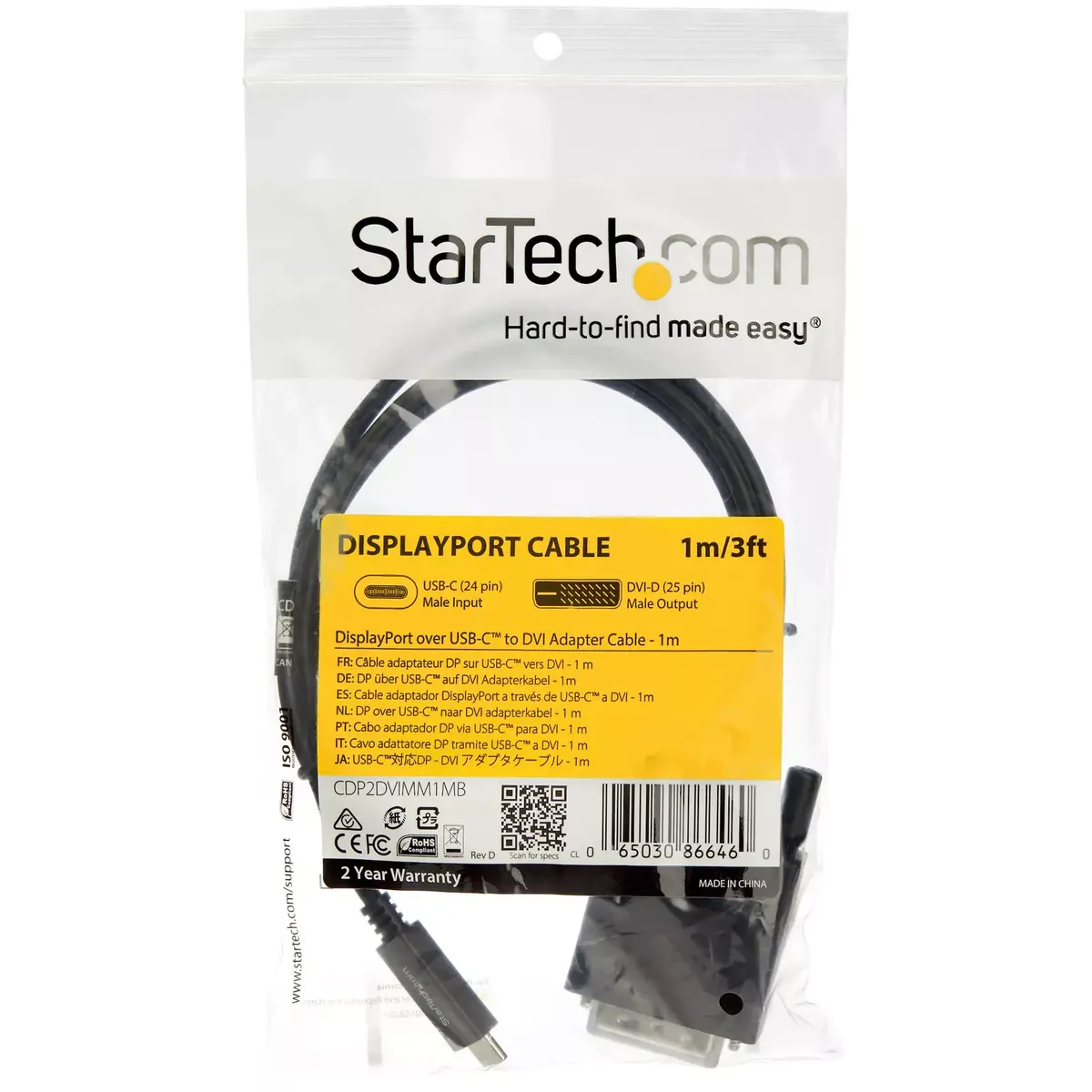 StarTech кабель USB-C — DVI-D 1 м Photo 5