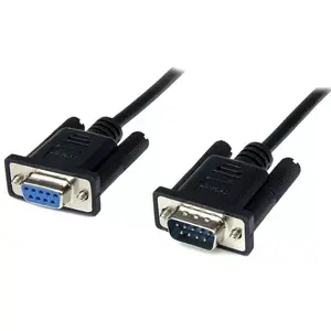 Serial null modem cable StarTech 2 m DB9 RS232 F/M, black