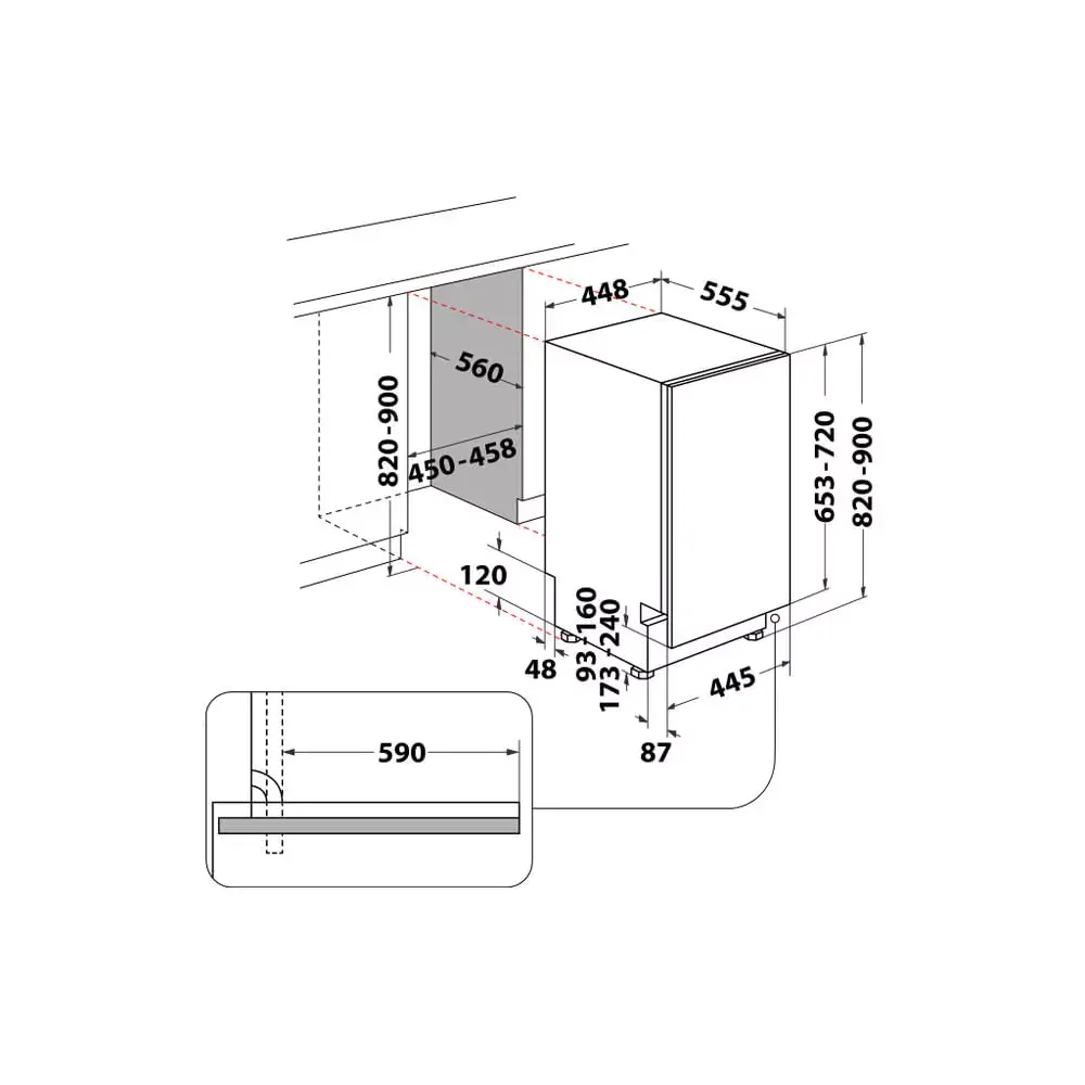 Whirlpool WSIC 3M27 C iebūvējamā trauku mašīna Photo 4