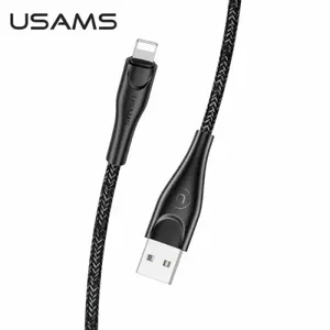Кабель для данных и зарядки usams SJ397 – Apple Lightning, оплетка, 2A, 3 м, чёрный