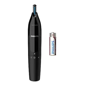 Deguna trimmeris Philips Norelco NOSETRIMMER Series 1000 NT1650/16 — AA batterija, ūdensizturīgs, bezvadu, melns