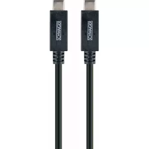 Schwaiger LK 101 C USB кабель 1 m USB 3.2 Gen 2 (3.1 Gen 2) USB C Черный