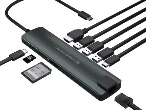 USB centrmezgls adapteris DONN 9-in-1 Photo 2
