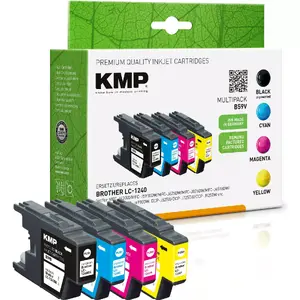 Комплект картриджей KMP 1524,4805 совместимый для Brother — 4 цвета (черный, голубой, пурпурный, желтый), 4 шт., ~600 стр. (черный)