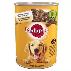 Влажный корм для собак Pedigree Морковь и Курица для взрослых в банке 400 г — взрослые, влажность 82,5%
