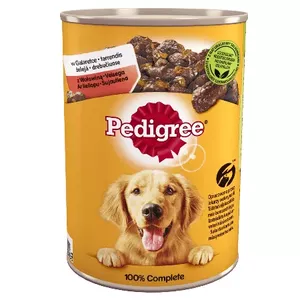 Влажный корм для собак Pedigree Beef Adult 400 г — говядина, 7,2% белка, 3,8% жира, 82,5% влаги