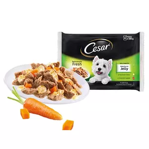 Влажный корм для собак CESAR Deliciously Fresh с морковью 100 г