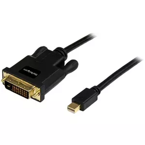 Mini DisplayPort uz DVI-D kabelis 3 m – StarTech MDP2DVIMM10B, mini DisplayPort līdz DVI-D Single Link, 1080p, melns