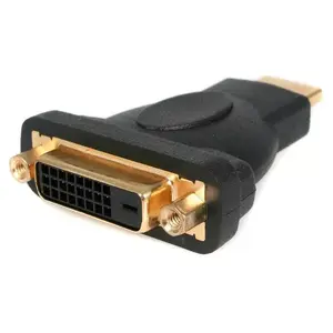 StarTech HDMI uz DVI‑D kabeļa adapters — HDMI (v) uz DVI‑D (m), zelta pārklājuma kontakti, melns