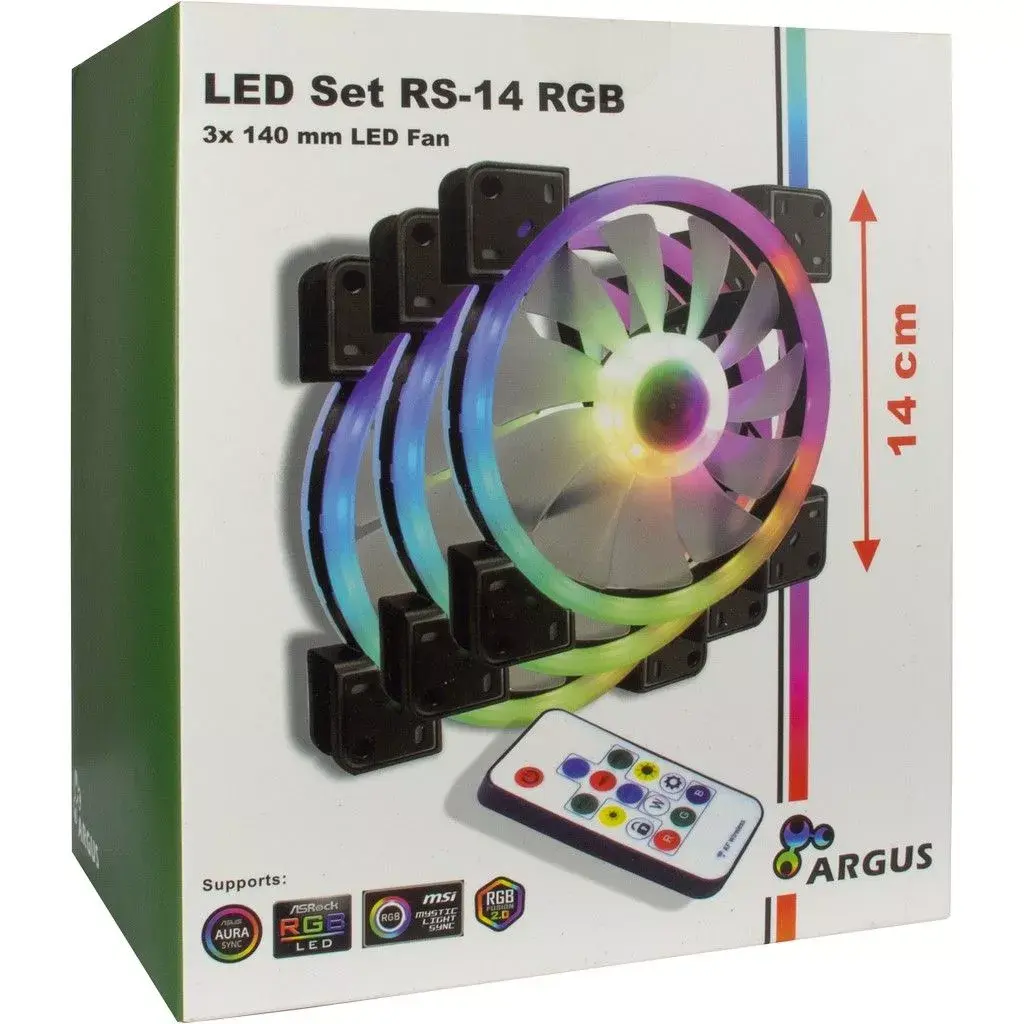 Ventilators Inter-Tech Argus RGB-Fan Set RS-14 Photo 7