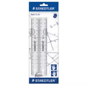 Ruler Staedtler 562 152 PB 150 mm Plastic Transparent 2 pcs