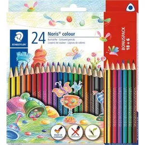 Colour pencils Staedtler Noris colour 18+6 set — model 187 C18P1, 24 pencils with assorted colours