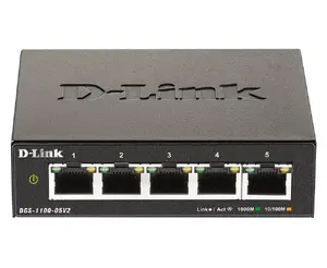 Сетевой коммутатор D-Link DGS-1100-05V2 Smart Managed L2 Gigabit Ethernet Black