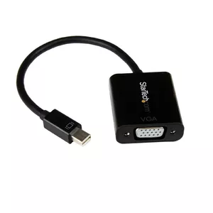 Переходник Mini DisplayPort на VGA StarTech MDP2VGA2 — активный mDP 1.2 на VGA (1080p), Mini DP–VGA донгл, чёрный, длина 0,18 м
