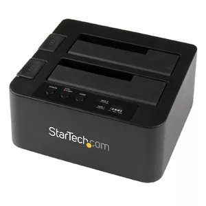 Dual Bay Hard Drive Duplicator StarTech SDOCK2U33RE — USB 3.0 / eSATA to 2.5/3.5" SATA III HDD/SSD Cloner, 12 V, 132×147×70 mm
