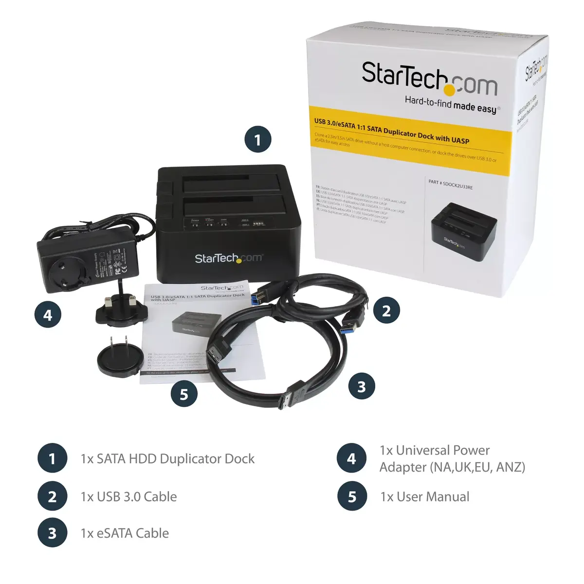 StarTech Dual Bay Hard Drive Duplicator SDOCK2U33RE Photo 10