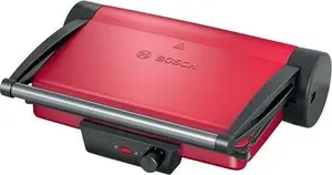 Контактный гриль Bosch TCG4104 — 2000 Вт, прямоугольный, регулировка термостата, поверхность 328×238 мм, красный