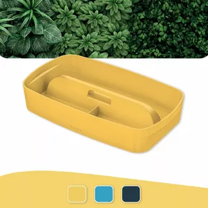 Storage organizer LEITZ Cosy L MyBox Small — compact desktop box in warm yellow