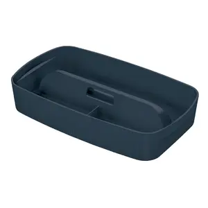 LEITZ MyBox Cosy organiser tray with handle Small — polystyrene, 307×181×56 mm, grey