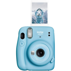 Fujifilm Instax Mini 11 kamera + Instax Mini Glossy (10pl) Focus 0,3 m - ∞, Sky Blue
