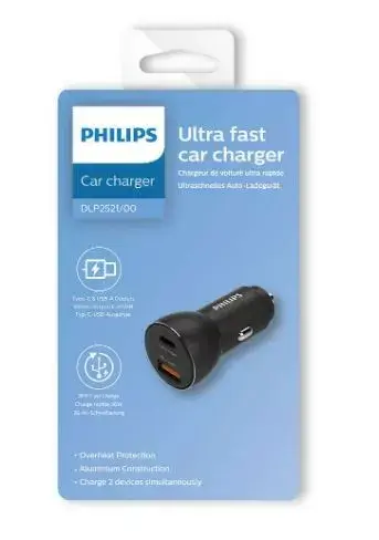 Philips Phil-DLP2521/00 36W auto lādētājs Photo 2