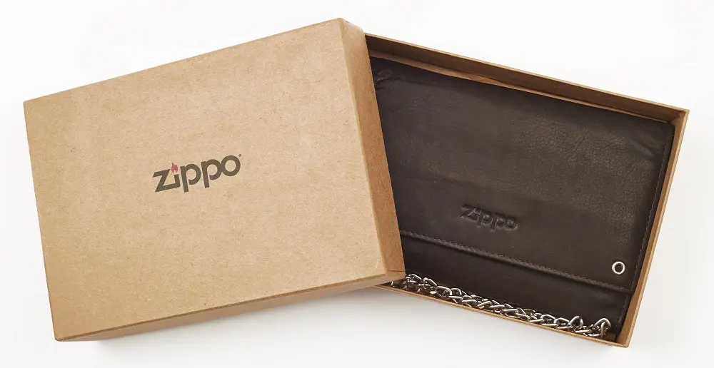 Maciņš Zippo Biker Mocha āda ar