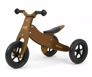 Bērnu balansritenis un pirmais pedāļu velosipēds milly mally Vehicle 2in1 Look Dark Natural