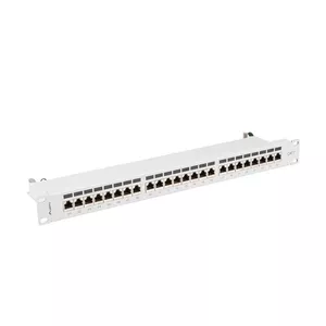 Patch panel 1U LANBERG PPS7-1024-S — 24-port, Cat7, F/UTP, metal, 1U (445×102×44.5 mm)