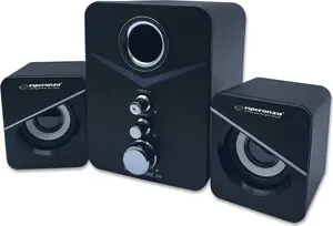 Desktop Speaker Set ESPERANZA EP153 2.1, 6 W RMS, USB powered, 3.5 mm, white, blue backlight