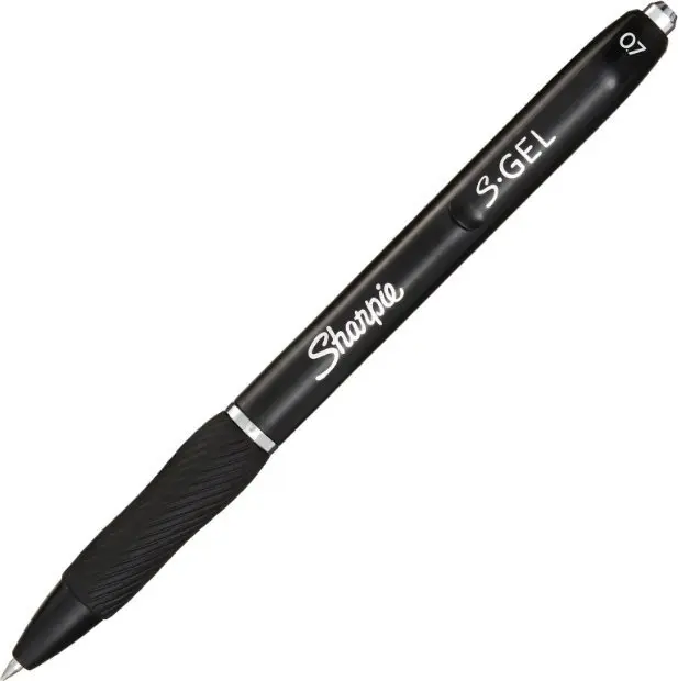 Sharpie S-Gel выдвижная гелевая ручка — черная, 12 шт. Photo 7