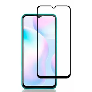 Ekrāna aizsargstikls iLike priekš Xiaomi Redmi 9A — Full Glue, 2.5D, melns rāmis