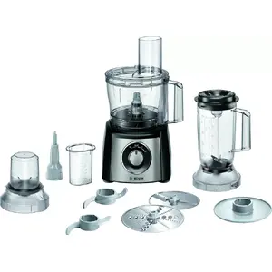 Food processor Bosch MCM3PM386 — 900 W motor, 2.3 L bowl, black/transparent