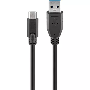 USB Cable Goobay 44712 USB 3.2 Gen 1 1m USB A USB C Black