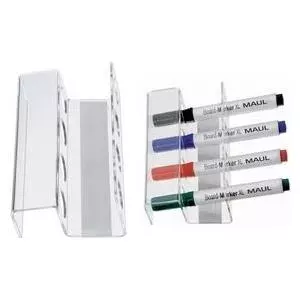 Pen holder Maul 6388405 acrylic clear magnetic for 4 pens