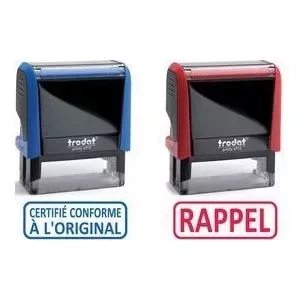 Текстовая печать trodat X‑Print 4912 CERTIFIE CONFORME A — штамп с отпечатком 49 × 12 мм