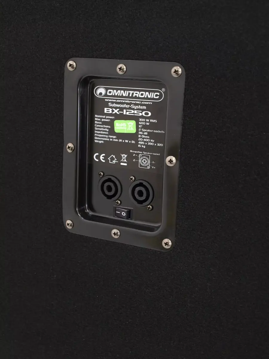 Active subwoofer Omnitronic BX-1250 Photo 4