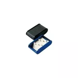 Business card box Helit H62180.95 — black, compact card storage
