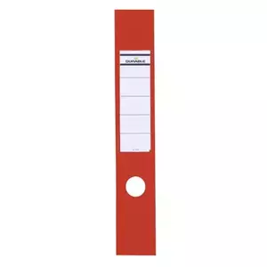 Durable ORDOFIX Self-Adhesive Ring Binder Spine Labels, 60 x 390 mm, Red, 10 Pieces