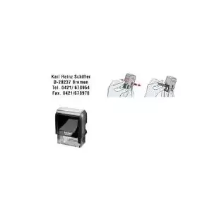 Stamp trodat Printy 4911 self-inking, black ink, 4 lines