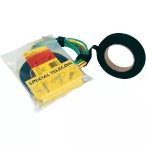 Savīšanas lente 3M FE510090304 (melna), temperatūras diapazons -10°C līdz 80°C, 10 m × 20 mm