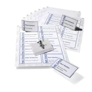 Бейдж Durable 818200, горизонтальный, прозрачный, 20 штук
