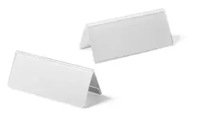 Durable 803319 Acrylic Table Nameplate, Transparent Tent Style